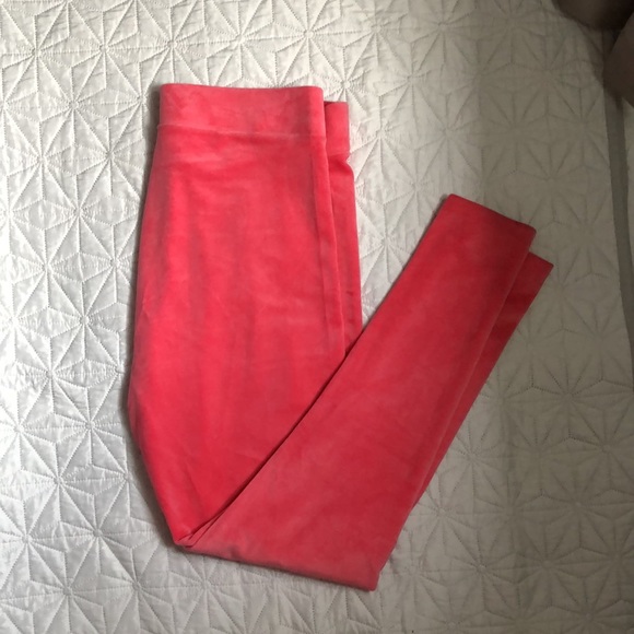 Juicy Couture high waisted bright pink velour leggings - Picture 5 of 6